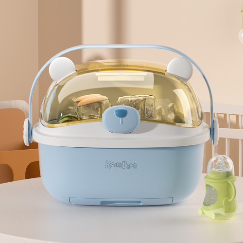 放寶寶奶瓶收納箱晾乾瀝水架子帶蓋防塵嬰兒輔食餐具工具收納盒櫃 放寶寶奶瓶收納箱晾乾瀝水架子帶蓋防塵嬰兒輔食餐具工具收納盒櫃