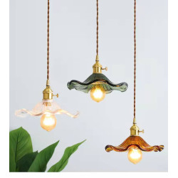 北歐玻璃吊燈餐廳吧台櫥窗小吊燈商用圓盤餐創意後現代吊燈