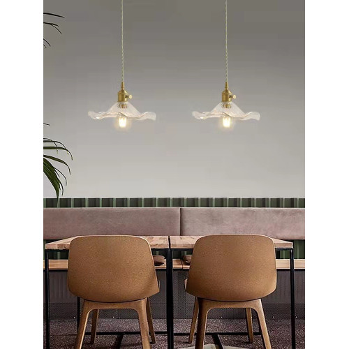 北歐玻璃吊燈餐廳吧台櫥窗小吊燈商用圓盤餐創意後現代吊燈