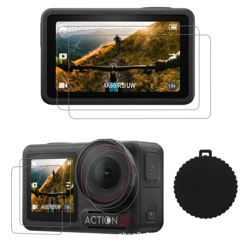 【】適用大疆Action5pro高清鋼化膜螢幕保護膜貼膜保護套配件 【】適用大疆Action5pro高清鋼化膜螢幕保護膜貼膜保護套配件