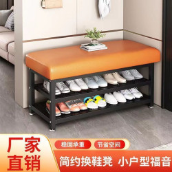 換鞋凳家用門口可坐式穿鞋凳進門凳入戶鞋櫃坐凳一體軟包坐墊鞋架