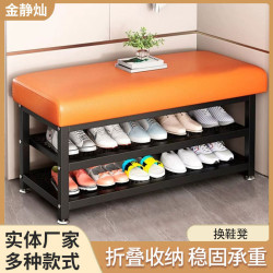 家用換鞋凳子簡約客廳置物架門口軟包坐墊鞋架衣帽間沙發凳子