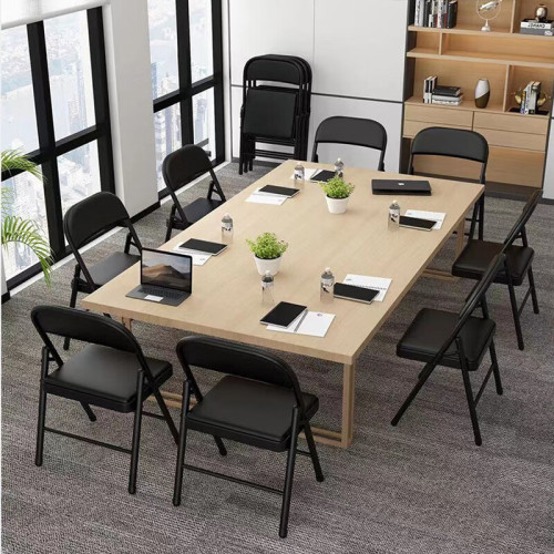 折曡椅金屬家用簡易靠背椅可攜式餐椅培訓椅辦公電腦椅子凳子 折曡椅金屬家用簡易靠背椅可攜式餐椅培訓椅辦公電腦椅子凳子