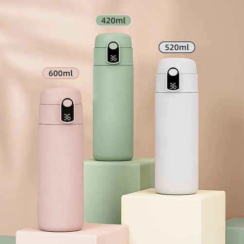 簡約316不鏽鋼智能保溫杯高顔值一鍵彈蓋水杯戶外可攜式吸管杯 簡約316不鏽鋼智能保溫杯高顔值一鍵彈蓋水杯戶外可攜式吸管杯