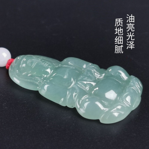 天然緬甸老坑翡翠觀音吊墜冰糯種掛件首飾男女節日禮物送親慼朋友