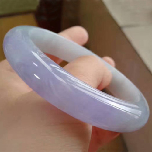 天然老坑緬甸翡翠手鐲玉鐲翡翠玉手鐲子冰糯種紫羅蘭玉鐲子女款鐲