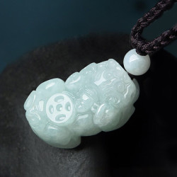 【新品特賣】小號貔貅翡翠緬甸A貨招財玉石玉珮吊墜掛件平安一衹