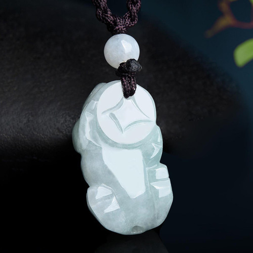 【新品特賣】小號貔貅翡翠緬甸A貨招財玉石玉珮吊墜掛件平安一衹