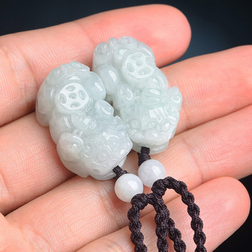 【新品特賣】小號貔貅翡翠緬甸A貨招財玉石玉珮吊墜掛件平安一衹