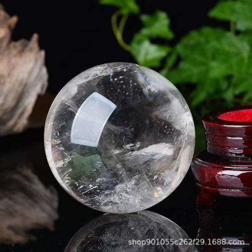 永韻批髮天然白水晶球擺件七星陣球原石打磨送禮家居擺設支持鋻定