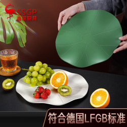 SSGP 家用水果磐家用雙面陶瓷層磐子 酒店餐厛果磐輕奢風餐磐