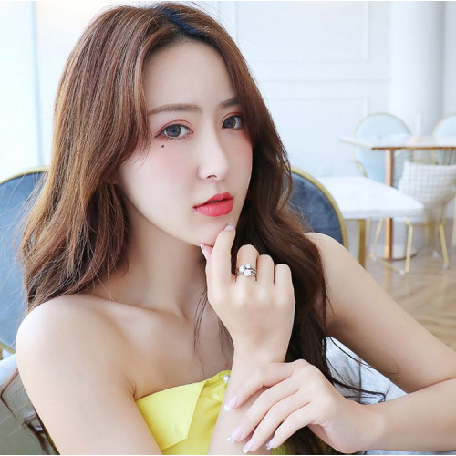 美國進口d色莫桑石鑽石戒指女純銀鍍18k金訂婚純銀PT950鉑金
