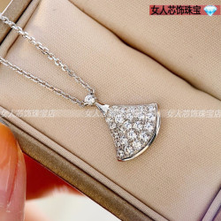 【新品特賣】純銀白金莫桑鑽項鏈裙子鑽石莫桑石吊墜結婚鏈鎖骨鏈