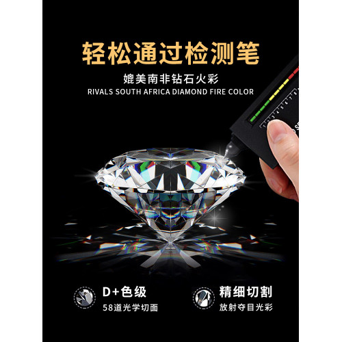 鉑金莫桑鑽項鏈女款夏莫桑石鑽石純銀白金吊墜生日禮物情人節送女