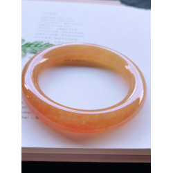 原石翡翠玉手鐲圓條糯冰種紅翡飄花陽綠緬甸天然老坑翡翠手鐲女款