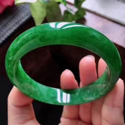 天然緬甸冰糯種翡翠手鐲玉手鐲老坑陽綠帝王綠手鐲女款滿綠玉鐲送