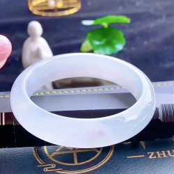 緬甸鑛主翡翠手鐲女士天然翡翠冰種少女圓條鐲子媽媽款旺夫貴妃鐲