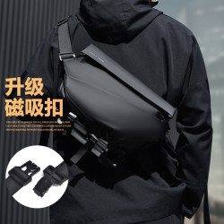 斜挎包男士騎行包潮牌單肩包多功能機車機能包胸包機能背包郵差包