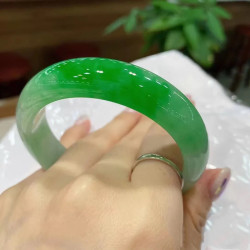 緬甸老坑正圈翡翠手鐲天然陽綠玉鐲子冰種冰糯種貴妃玉石手鐲女款