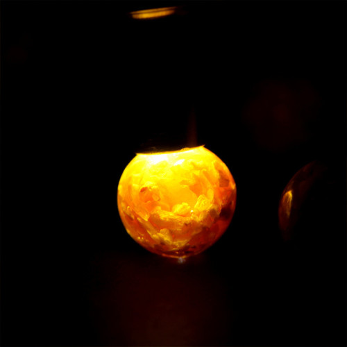 久雅水晶 黃色晶體硃砂圓珠 透光雄黃砂硃砂散珠DIY飾品配珠 批髮