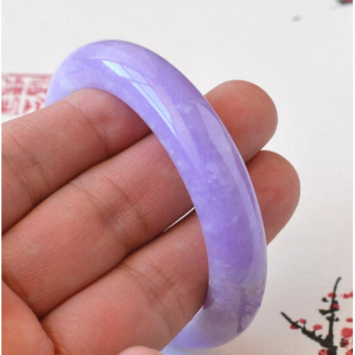 紫羅蘭玉翡翠手鐲天然冰糯種緬甸帶証書飄花貴妃母親節生日禮物女