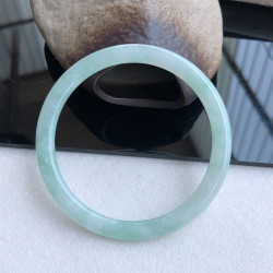 天然緬甸翡翠A貨手鐲淺綠細圓條正圈叮噹鐲各種圈口夏美人玉鐲子