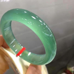 緬甸翡翠老坑手鐲冰種滿陽綠油青玉鐲子圓條貴妃女款翡翠飄花手鐲