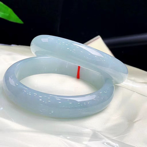 緬甸天然翡翠手鐲A貨冰種翡翠色正圈玉鐲子水潤氣質款冰糯種玉鐲