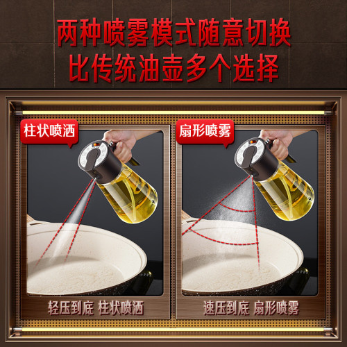 SSGP 噴油壺玻璃廚房家用食用油噴壺 油瓶霧化霧狀兩用大容量油壺