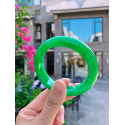 滿綠翡翠玉手鐲女冰種正圈天然A貨女款滿陽綠水潤緬甸正品帝王綠