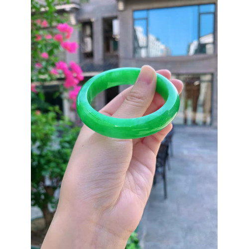 滿綠翡翠玉手鐲女冰種正圈天然A貨女款滿陽綠水潤緬甸正品帝王綠