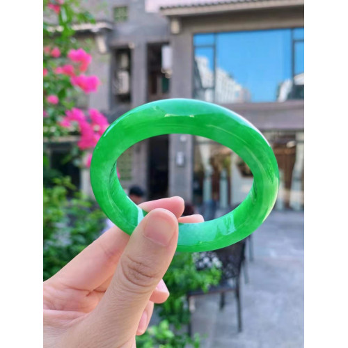 滿綠翡翠玉手鐲女冰種正圈天然A貨女款滿陽綠水潤緬甸正品帝王綠