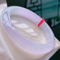 天然緬甸老坑翡翠玉手鐲女款紫羅蘭正圈翡翠手鐲底子細膩冰種玉鐲