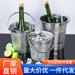 跨境不鏽鋼冰桶高顔值酒吧KTV香檳商用啤酒紅酒家用創意小冰塊桶