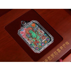 西藏手繪隨身唐卡吊墜噶烏盒彿牌尼泊爾唐卡綠度母嘎烏盒子配飾品