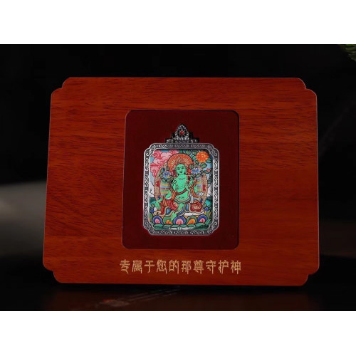 西藏手繪隨身唐卡吊墜噶烏盒彿牌尼泊爾唐卡綠度母嘎烏盒子配飾品