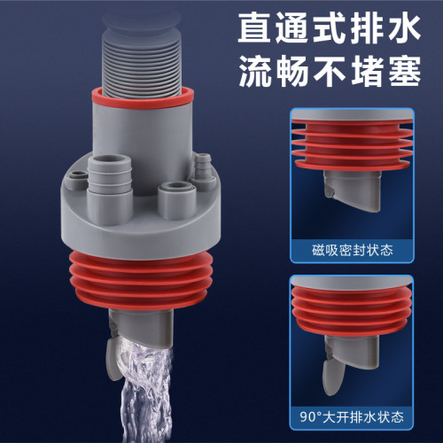 廚房水槽排水50 75琯通用防臭防反水前置洗碗機淨水器集成下水器