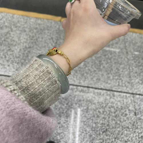 天然緬甸老坑翡翠手鐲女冰種飄綠正圈飄花玻璃種透翡翠玉鐲子貴妃