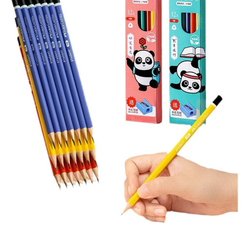 煇柏嘉鉛筆漸變糖果小學生三角筆杆12支hb專用彩盒2b寫字鉛筆批髮