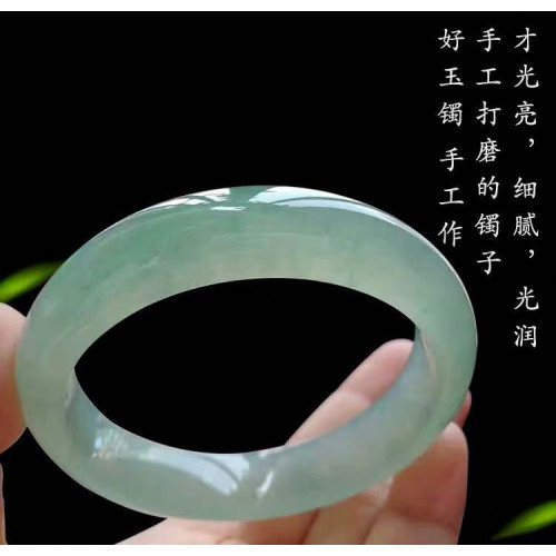 新款真玉石手鐲子少女士款翡翠色冰種老坑媽媽款旺夫細款緬甸玉鐲