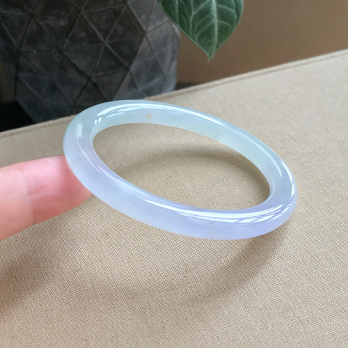 玉手鐲女款天然正品年輕玉鐲子細款少女款紫羅蘭真玉翡翠冰種手鐲