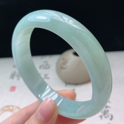隨美翡翠玉手鐲冰糯種陽綠糯種淺綠正圈玉鐲原石圓鐲子玉石少女款