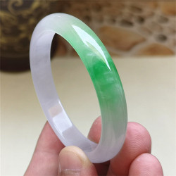 高檔緬甸老坑天然翡翠玉手鐲A貨 翠綠冰糯種玉鐲子帶証書玉石女款