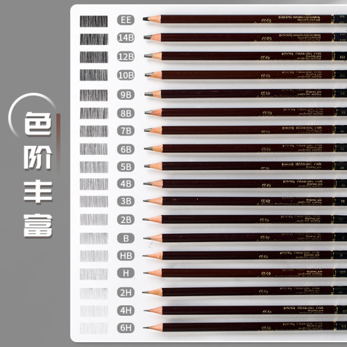 老人頭素描鉛筆單支可選專業素描速寫繪畫鉛筆全型號考試軟碳筆