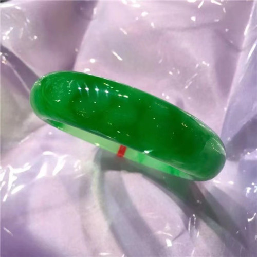 天然緬甸翡翠手鐲玉鐲子女陽綠冰糯種飄花飄綠冰透陽綠情人節送禮