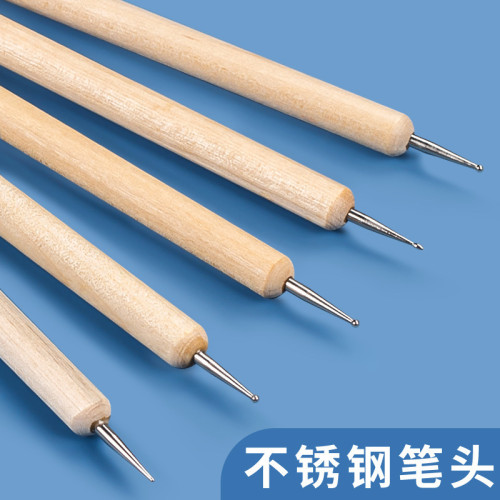 彩鉛壓痕筆素描點花壓線筆兒童模型陶藝粘土作品修飾泥塑刀劃痕筆