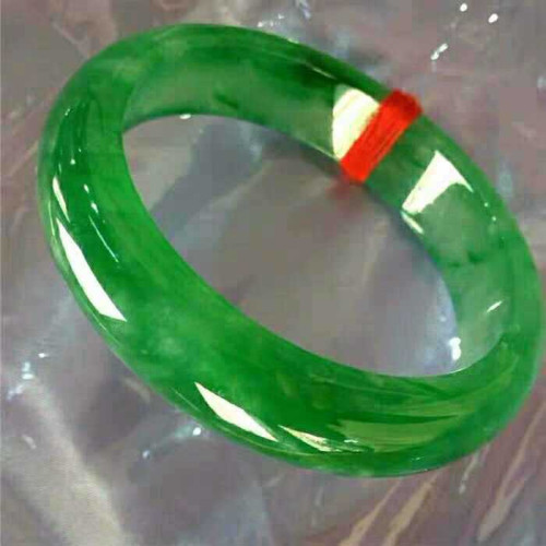 翡翠飄花手鐲帝王綠玉鐲子女款玉送媽媽少女手鐲正圈加寬版貴妃鐲