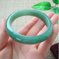 天然緬甸老坑A貨翡翠手鐲女款冰糯種白底青綠色飄花翡翠玉手鐲子