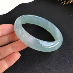 紫羅蘭翡翠手鐲天然緬甸a冰種春帶彩正圈貴妃鐲少女款翡翠玉手鐲