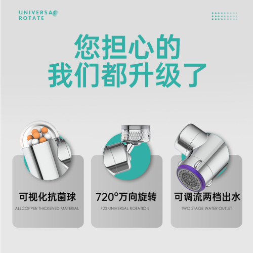 臉盆水龍頭延伸器防濺水神器萬能萬向接頭可旋轉起泡器過濾出水嘴